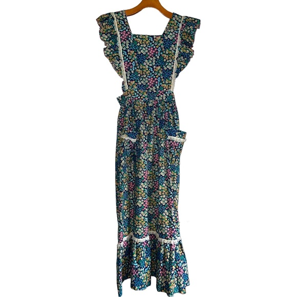 Vintage Dresses & Skirts - 👗 Vintage Gunne Sax Style Prairie Dress Floral Pattern V-Neck w/ Pockets👗